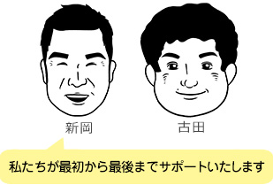 私たちが最初から最後までサポートいたします